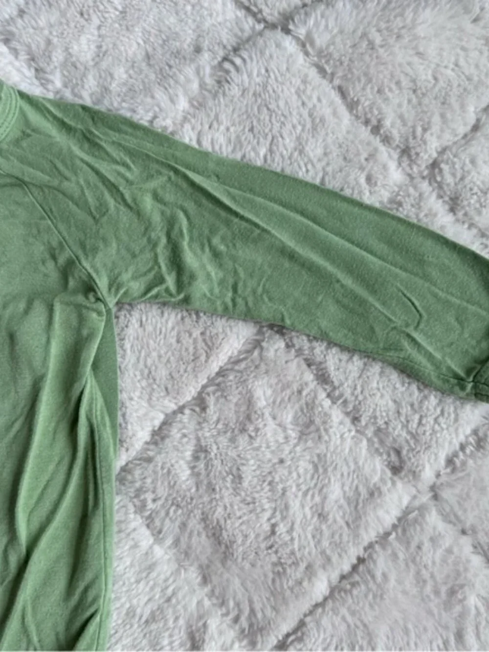 Kate Quinn | Green Solid Long Sleeve Kimono Wrap Bodysuit | Size 6-12 Months